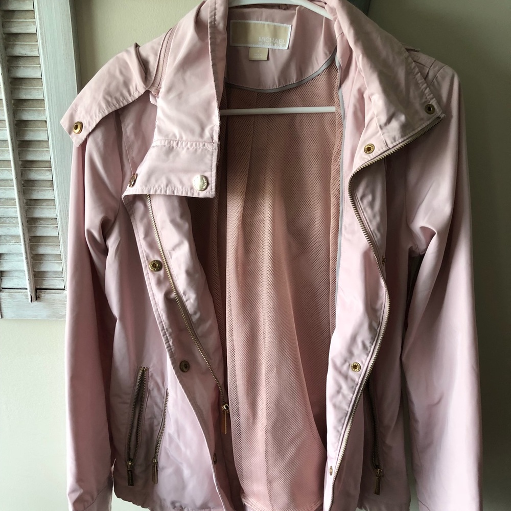 Micheal Kors Light Pink Jacket with Gold Buttons